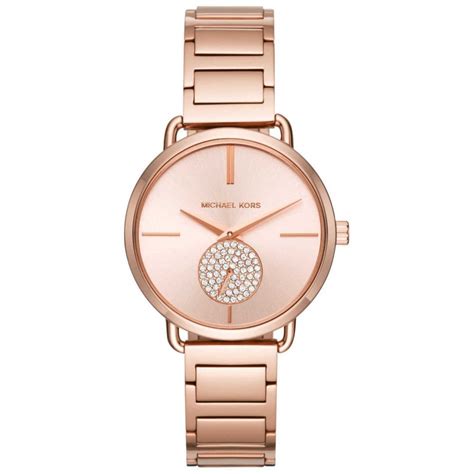 michael kors lady gold rose heart shaped watch|two tone rose gold watch.